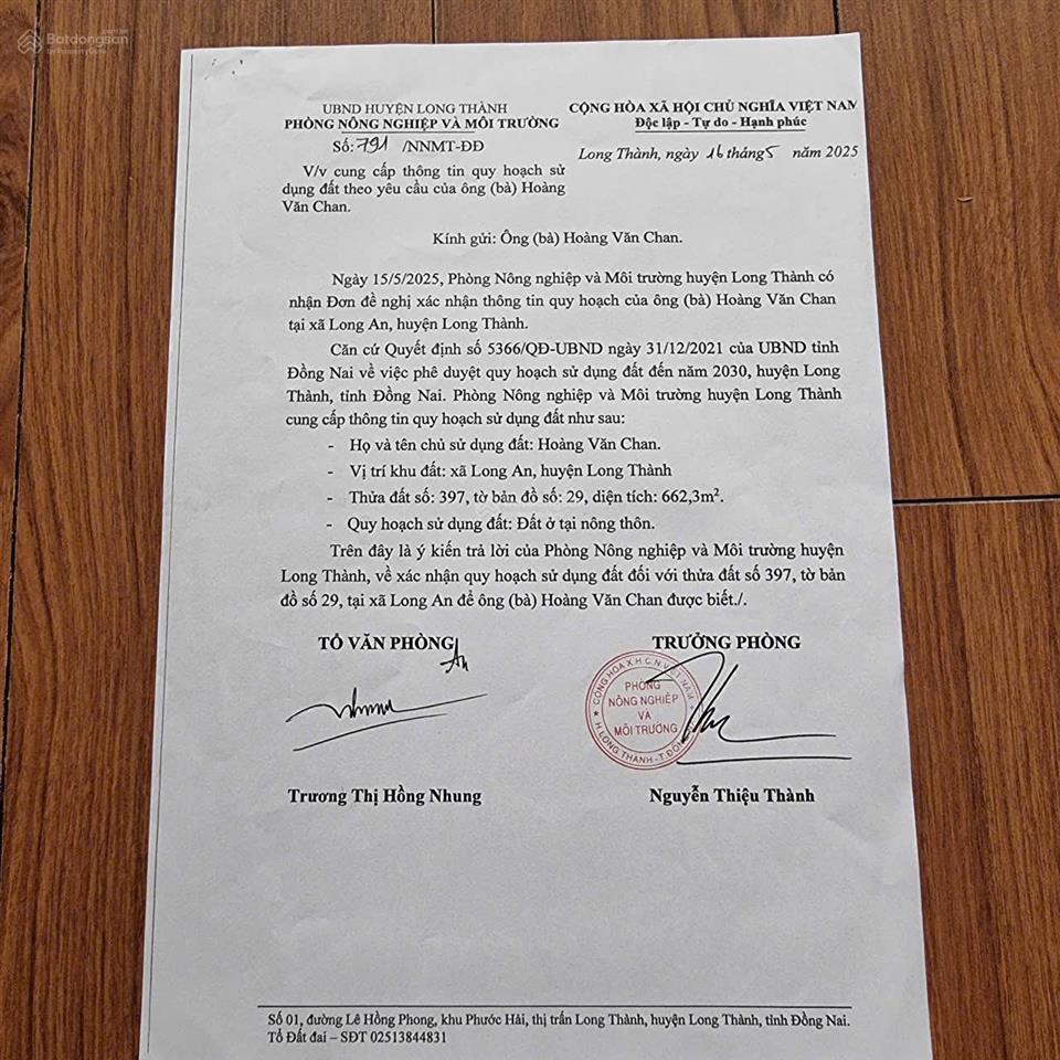 Cần vốn bán lô đất sát sân bay long thành