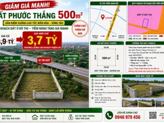 Giảm giá mạnh đất phước thắng 500m² chỉ 3,68 tỷ