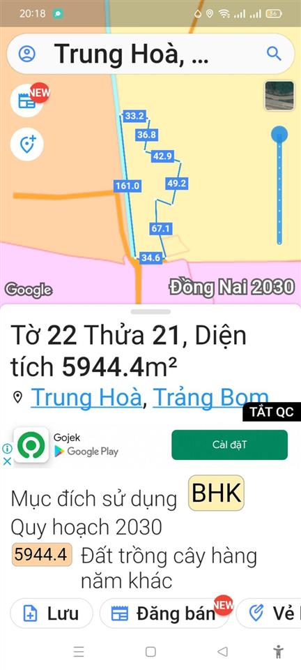 Cần bán 17.000m2 đất nông nghiệp ( đất trồng cây lâu năm )