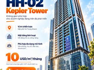 Cho thuê sàn văn phòng thương mại chung cư Kepler Land, mặt phố Vũ Trọng Khánh - Hà Đông.