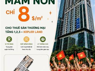 🏢 ĐẶC QUYỀN DÀNH RIÊNG CHO MẦM NON TẠI KEPLER LAND – CHỈ 8 USD/m² 