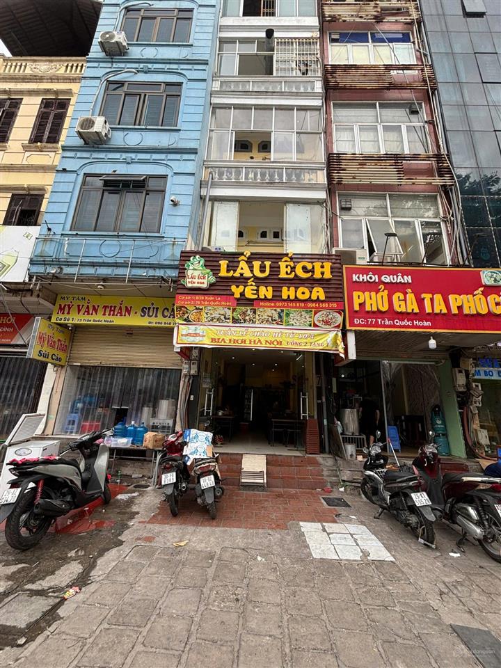 Cho thuê nhà nguyên căn mặt phố số 75, trần quốc hoàn, cầu giấy phù hợp làm kinh doanh