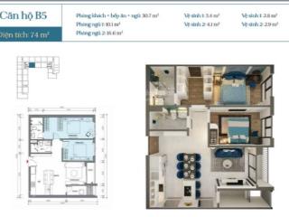 Chính chủ gửi bán căn 2p 74m2 view đẹp nhất dự án