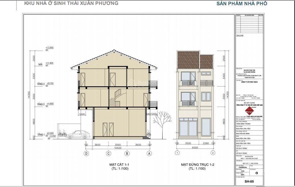 Shophouse mặt đường 40m văn tiễn dung kéo dài  đường 70 khu khu đô thị tasco foresa. nam từ liêm