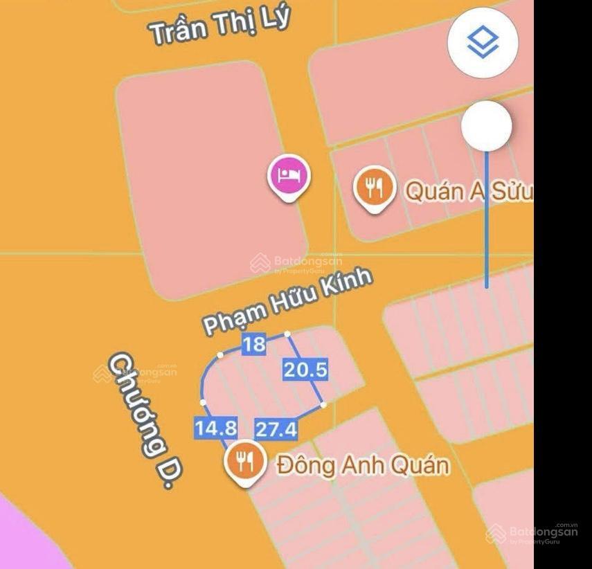 Lô góc 3 mặt tiền chương dươngphạm hữu kính dt 599m2.
