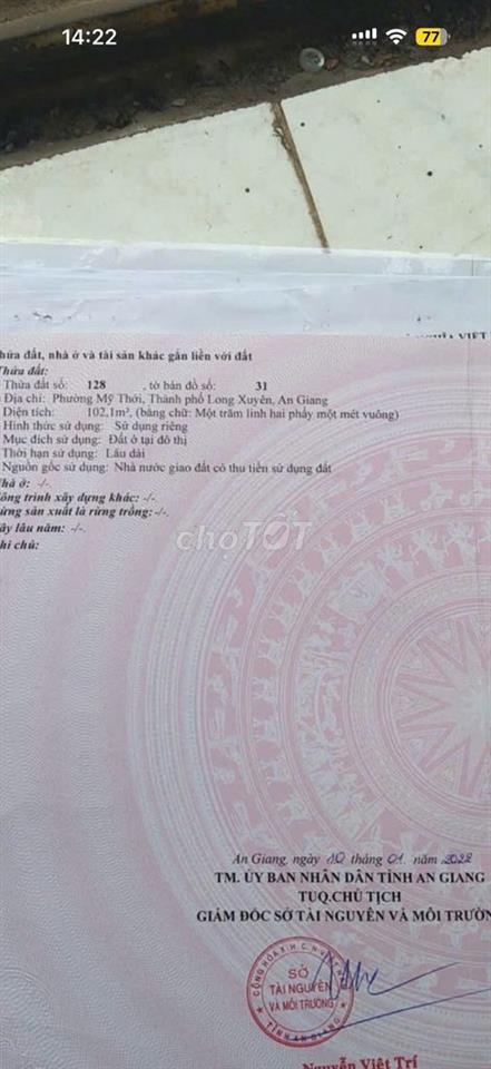 Bán gấp đất Chợ Cái Sao, giảm còn 4 tỷ (thương lượng), hàng hiếm