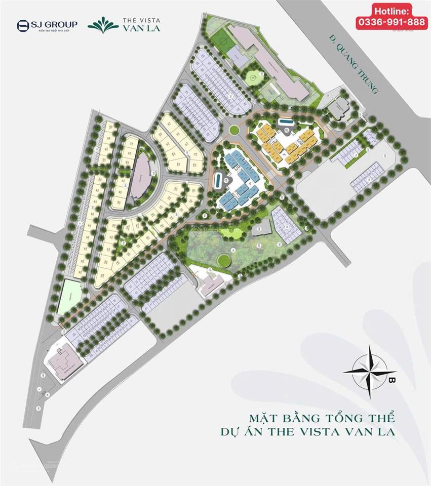 Mở bán lk the vista văn la, chỉ 15% (2tỷ150) kí hđmb, 66,2m2, mt 5m, xây 4t, mặt đường quang trung