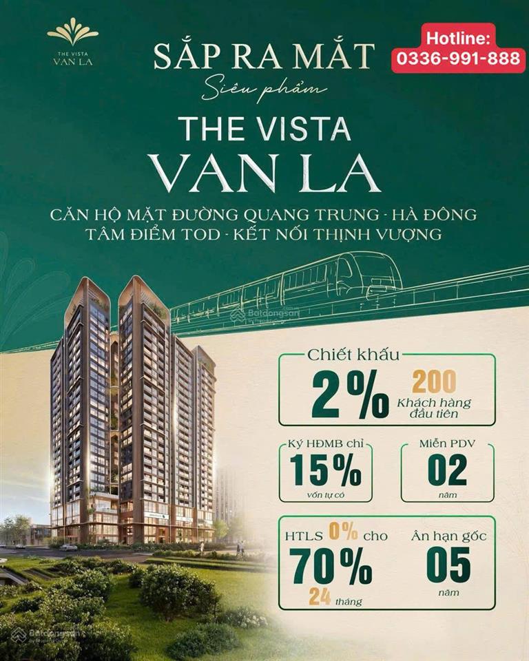 Mở bán lk the vista văn la, chỉ 15% (2tỷ150) kí hđmb, 66,2m2, mt 5m, xây 4t, mặt đường quang trung
