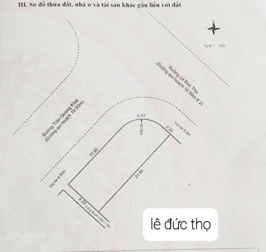 Bán gấp đất 2 mặt tiền lê đức thọ và trần quang khải gần dự án công viên đại dương sơn trà đà nẵng