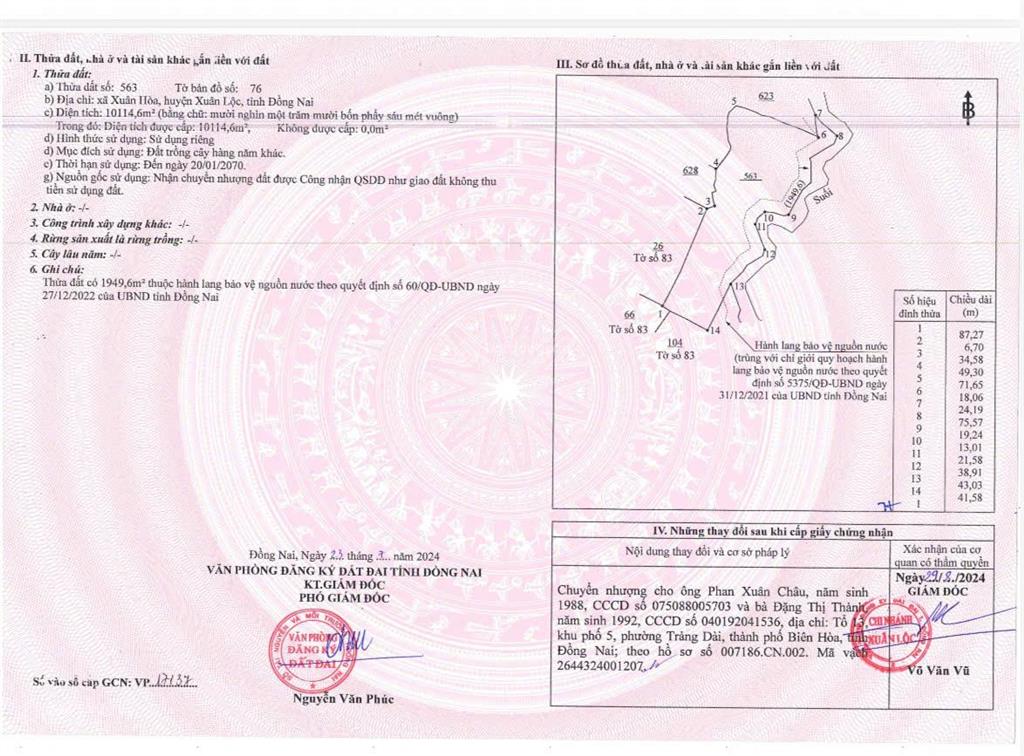 Chủ gộp cần bán , 6 ha đất trồng tràm tại xã xuân hoà. giá rẻ