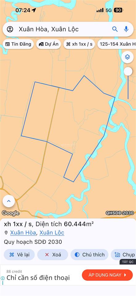 Chủ gộp cần bán , 6 ha đất trồng tràm tại xã xuân hoà. giá rẻ