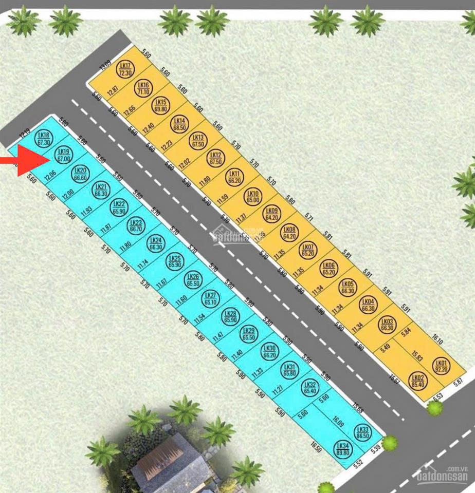Bán đất đồng trúc cách đl thăng long 500m dt 67m². mt 5,6m. gần nm in tiền. giá 52 triệu/m²