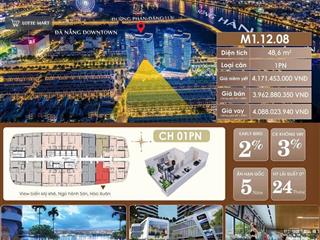 Giỏ hàng f1 độc quyền căn 1pn đẹp m1.12.08 view ngã 3 sông hàn  dự án the meridian đà nẵng.