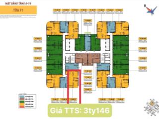 Căn góc 2pn f11x15. tts chỉ còn 3ty146.  em nhung check quỹ độc quyền tòa f1 fours tower