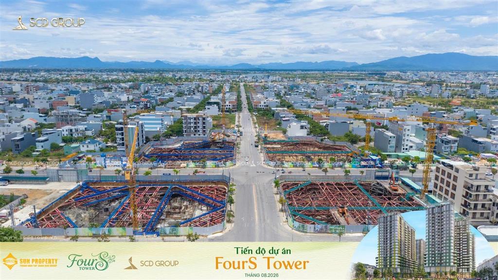 Căn 3pn toà f2 fours tower ck tts 19%. view trực diện biển sơn thuỷ và sông cổ cò