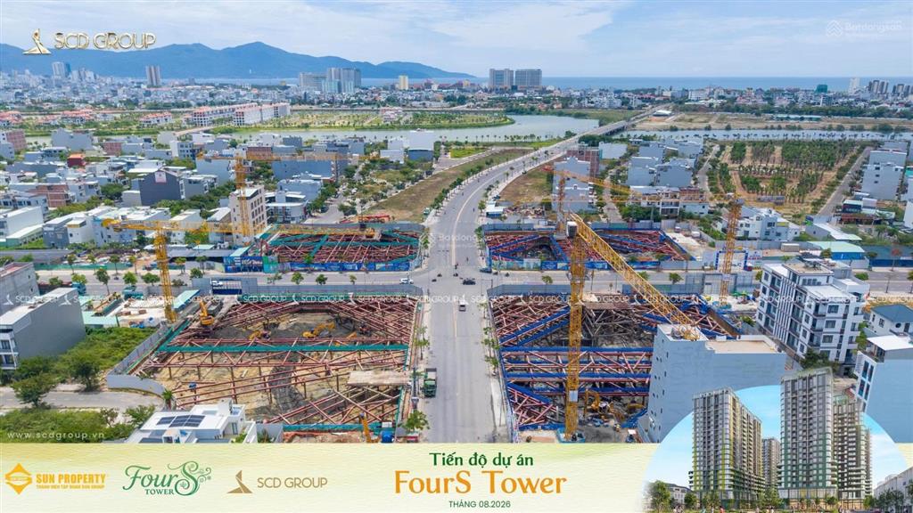 Căn 3pn toà f2 fours tower ck tts 19%. view trực diện biển sơn thuỷ và sông cổ cò