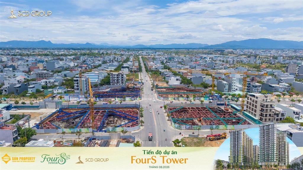 Căn 3pn toà f2 fours tower ck tts 19%. view trực diện biển sơn thuỷ và sông cổ cò