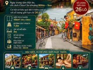 Mở bán 26 lô đất nền trung tâm phố cổ hội an