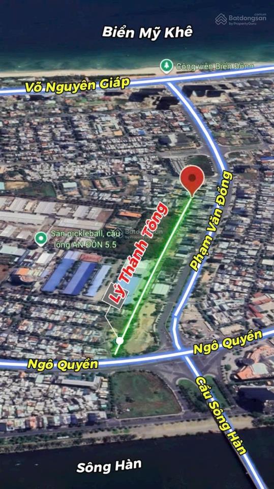 125m2 đất đường lý thánh tông đà nẵng nằm trong khu du lịch phố hàn quốc sát biển giá hấp dẫn