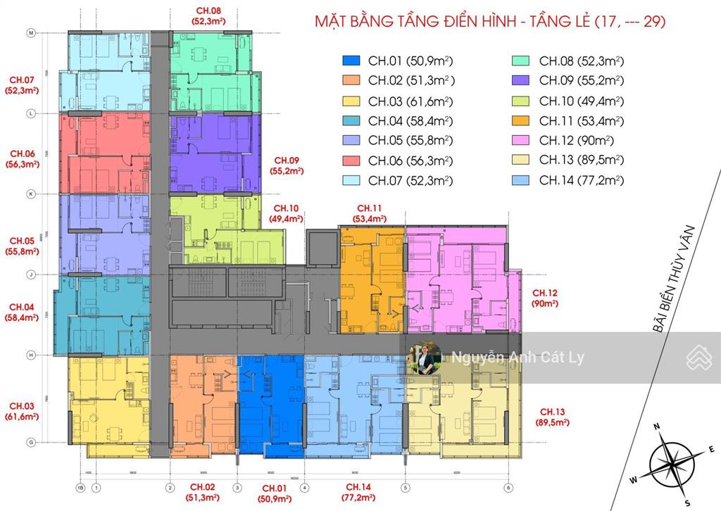 Bán căn hộ 01 phòng ngủ csj tower vũng tàu, dt 55m², view biển & tháp tam thắng   0983 076 ***