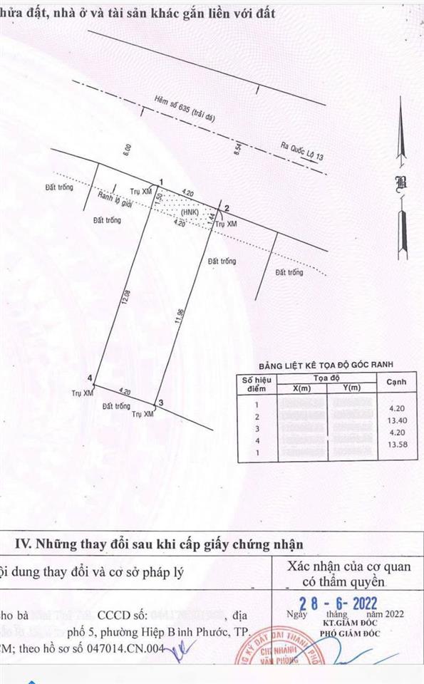6.8 tỷ có ngay lô đất ngang 4.2m xây cao tầng làm văn phòng kết hợp nhà ở tại ql 13 cực hiếm