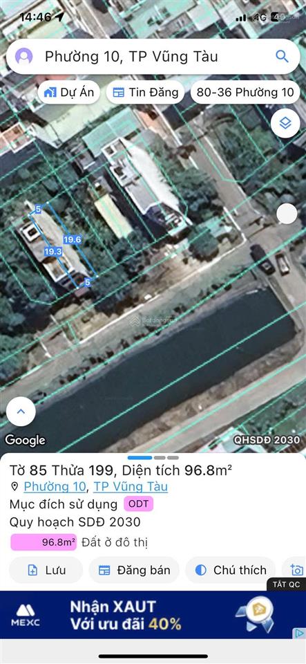 Cần bán lô đất khang linh p.10 đã có sổ