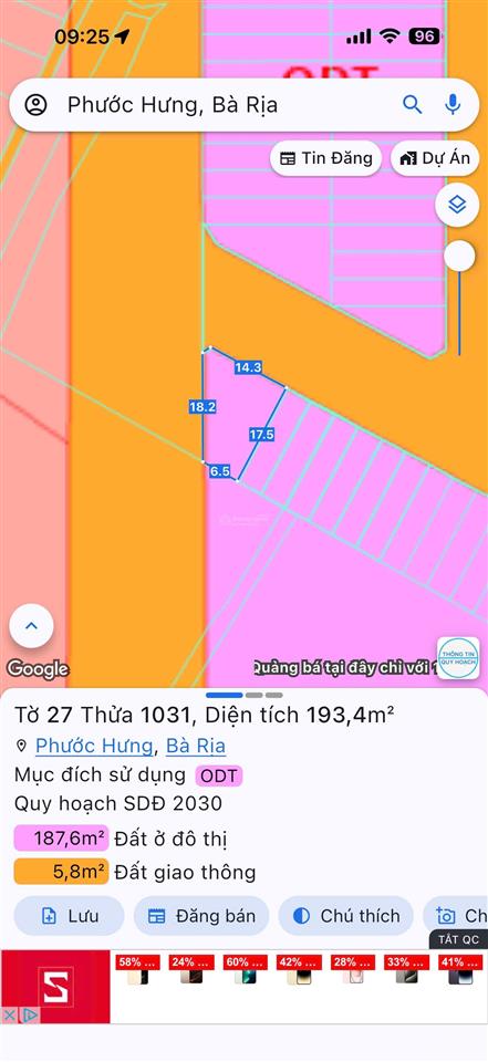 Cần bán gấp lô đất 2 mặt tiền trung tâm bà rịa, giá tốt nhất thị trường