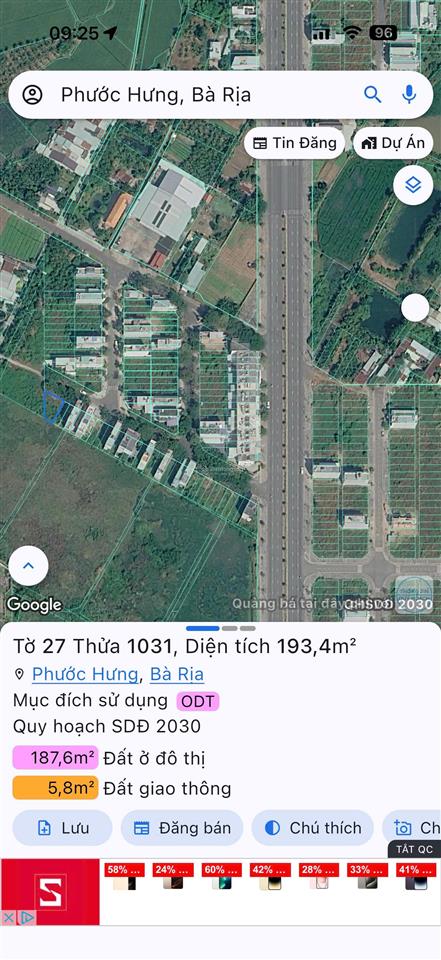 Cần bán gấp lô đất 2 mặt tiền trung tâm bà rịa, giá tốt nhất thị trường