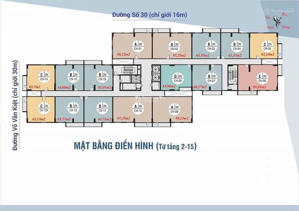 Căn số 11 ccu phước long ban công hướng đông nam. 2pn, 2wc. dt 65m². giá bán 3 tỷ.  0901 920 ***