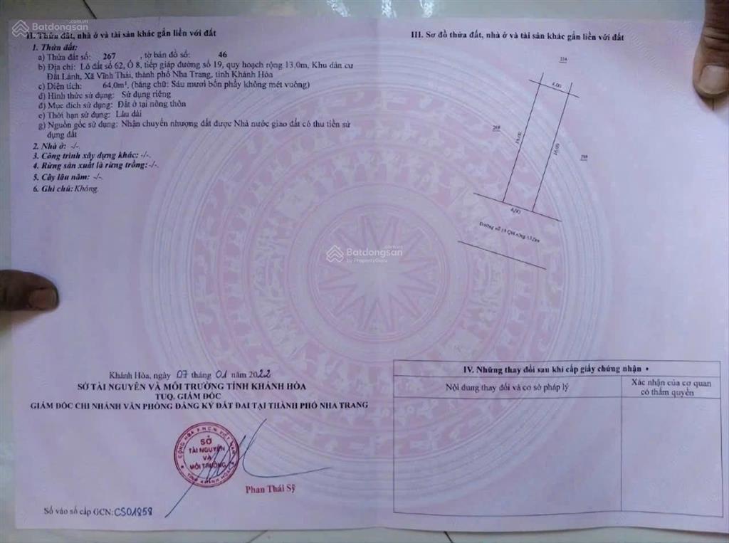 Chủ hạ giá cần bán gấp tái định cư đất lành đường nhựa 13m giá bán 3 tỷ ( sổ hồng cá nhân )
