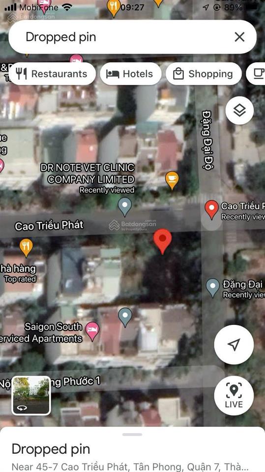 Bán đất góc 2 mặt tiền 3 lô liền đường cao triều phát, phú mỹ hưng, quận 7 sổ đỏ 441.5m2 giá 165 tỷ