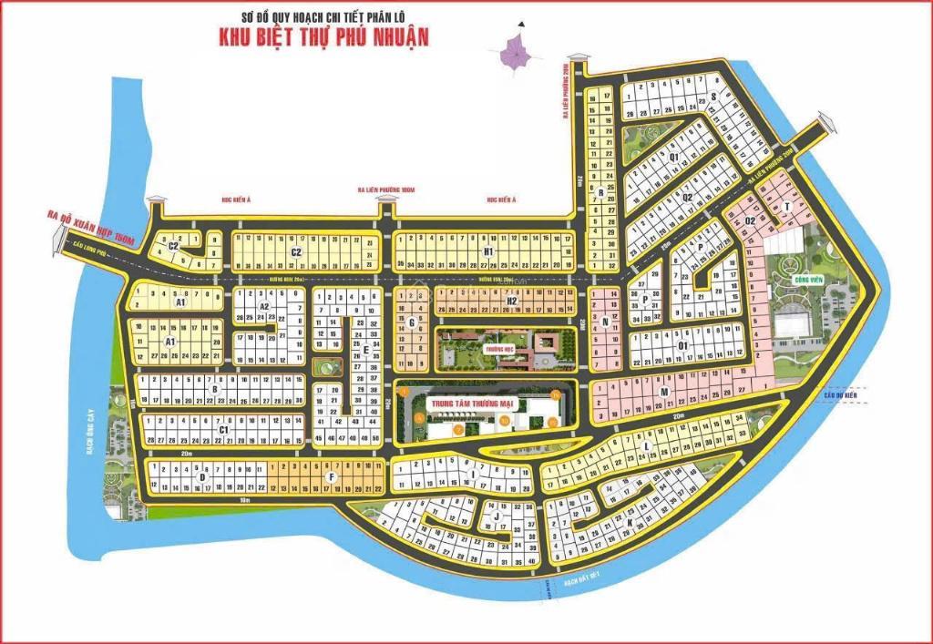 Bán gấp lô biệt thự giá tốt nhất kdc phú nhuận  cạnh global city 73tr/m2