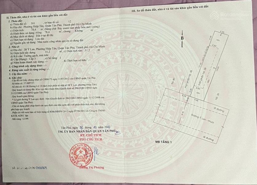 Về quê dưỡng già cần bán gấp nhà phố 1 trệt 3 lầu mặt tiền đường ỷ lan. giá bán 14 tỷ thỏa thuận