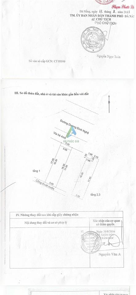 Cần bán nhanh nhà 3 tầng đường dương đình nghệ, p. an hải, sơn trà giá tốt đang cho thuê 40tr/tháng