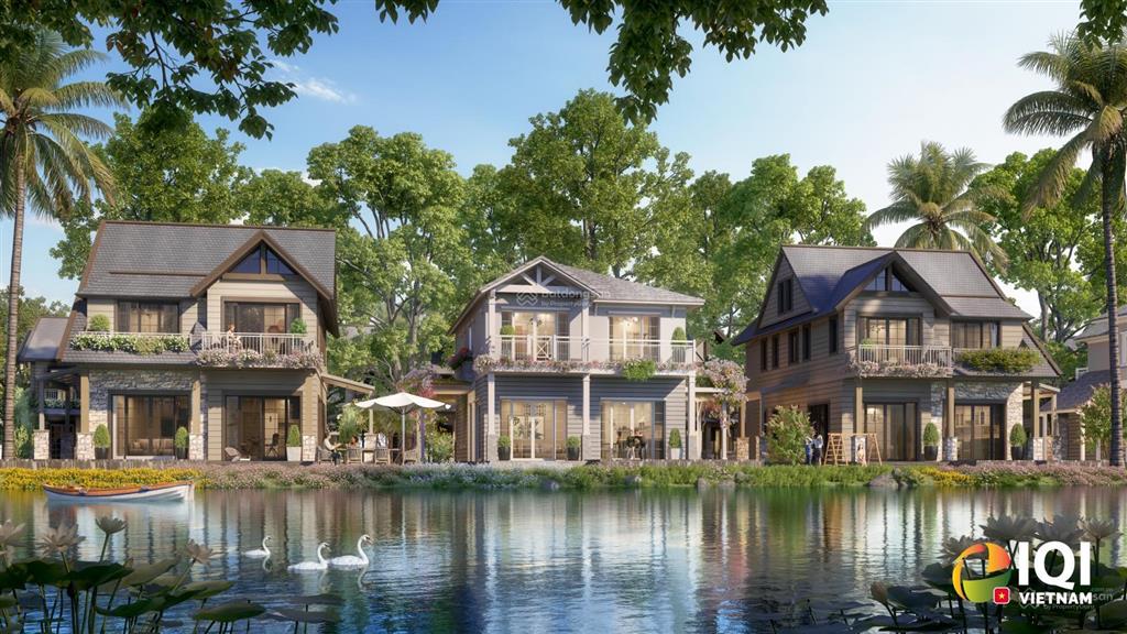 Suất ngoại giao biệt thự khoáng nóng onsen villa 2 mặt tiền sông, trực tiếp cđt eco park