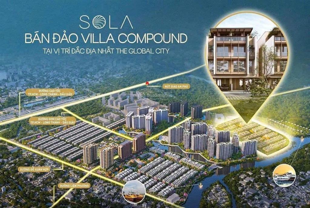 Suất ngoại giao ck 18% biệt thự sola compound 3 mặt sông tại global city.  trực tiếp cđt