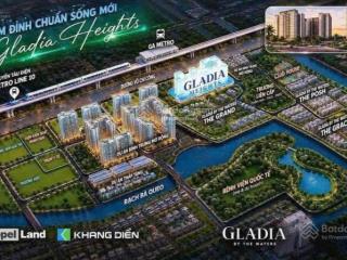 Suất ngoại giao chiết khấu 20% gladia height, giá chỉ từ 6 tỷ/căn 2pn.  trực tiếp cđt