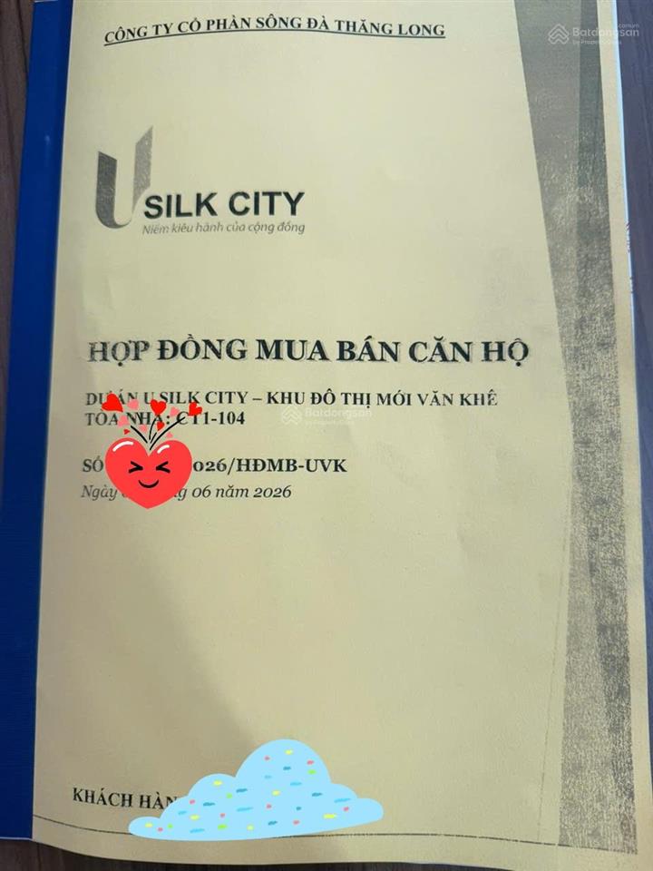 Bán gấp căn hộ 3pn, 2wc tại usilk city, 50 triệu / m2, 102.4 m2