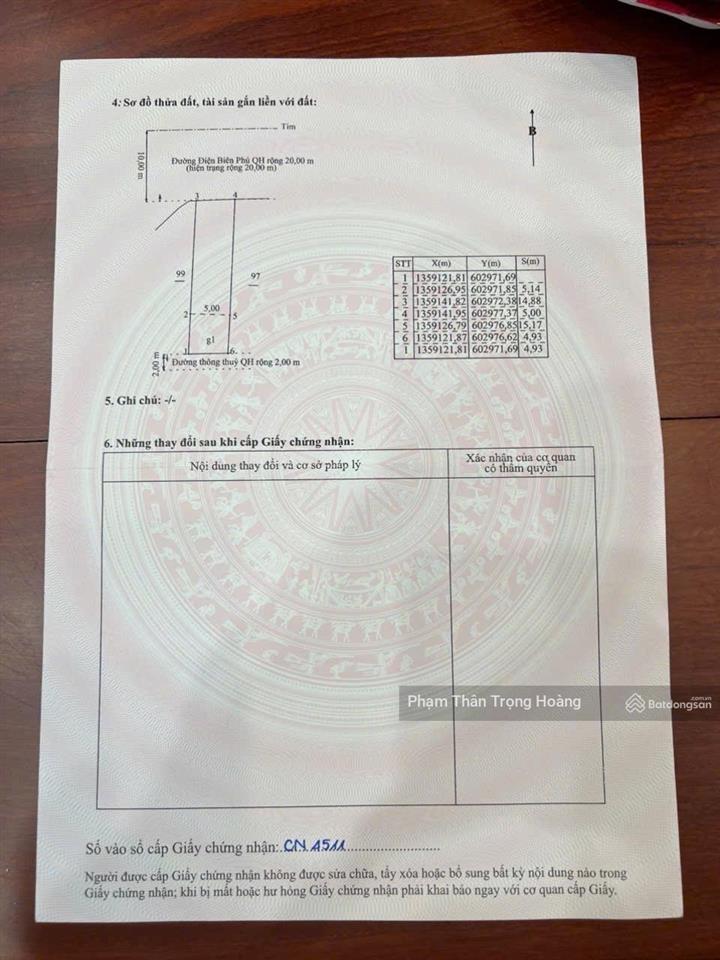 Hàng hiếm duy nhất! bán đất mặt tiền điện biên phủ bắc nha trang  cách biển 1 phút  12,5 tỷ