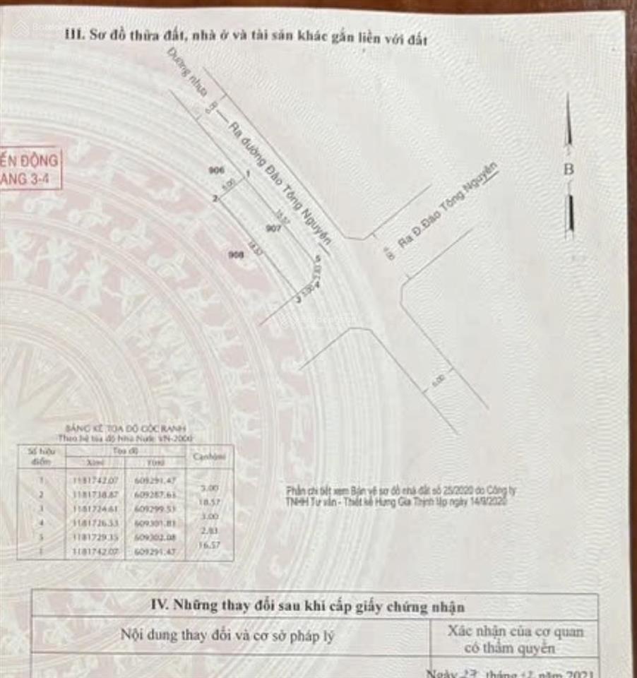 Bán đất khu dc phúc an giá 5,5 tỷ. mặt tiền đào tông nguyên, nhà bè