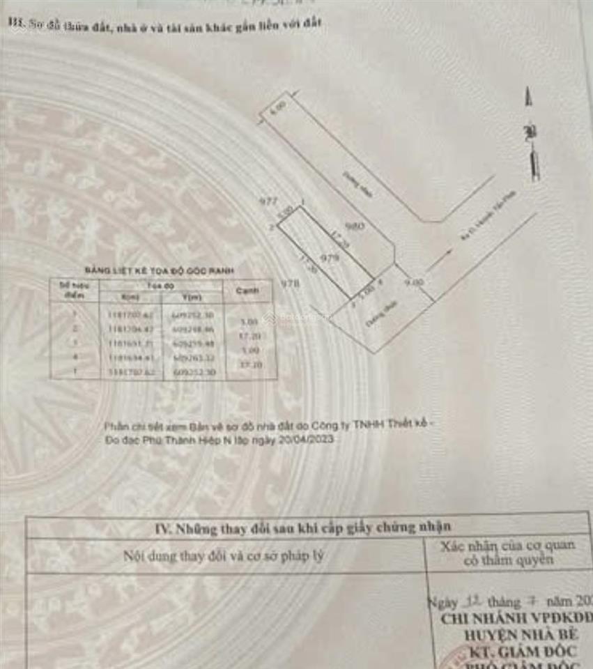 Bán đất khu dc phúc an giá 5,5 tỷ. mặt tiền đào tông nguyên, nhà bè