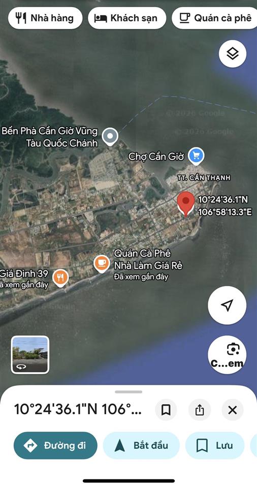 Bán đất cần giờ mặt tiền đặng văn kiều  thị trấn cần thạnh  gần biển (dt 305m2 có 284m thổ cư)