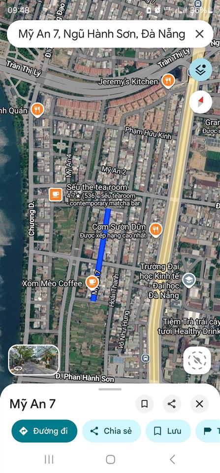 Bán nhà 2 tầng đường mỹ an 7, đối diện đại học kinh tế đà nẵng
