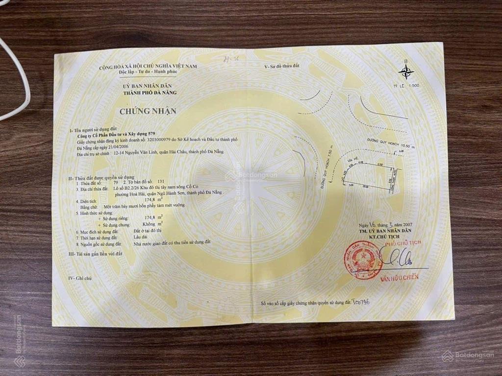 Bán đất 2 mặt tiền nguyễn phan chánh + đường nguyễn văn hưởng, kdc phú mỹ an