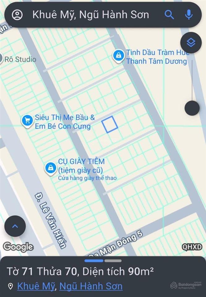 Bán đất kiệt bê tông 5m đường đa mặn đông 4  đối diện bệnh viện sản nhi  ngũ hành sơn