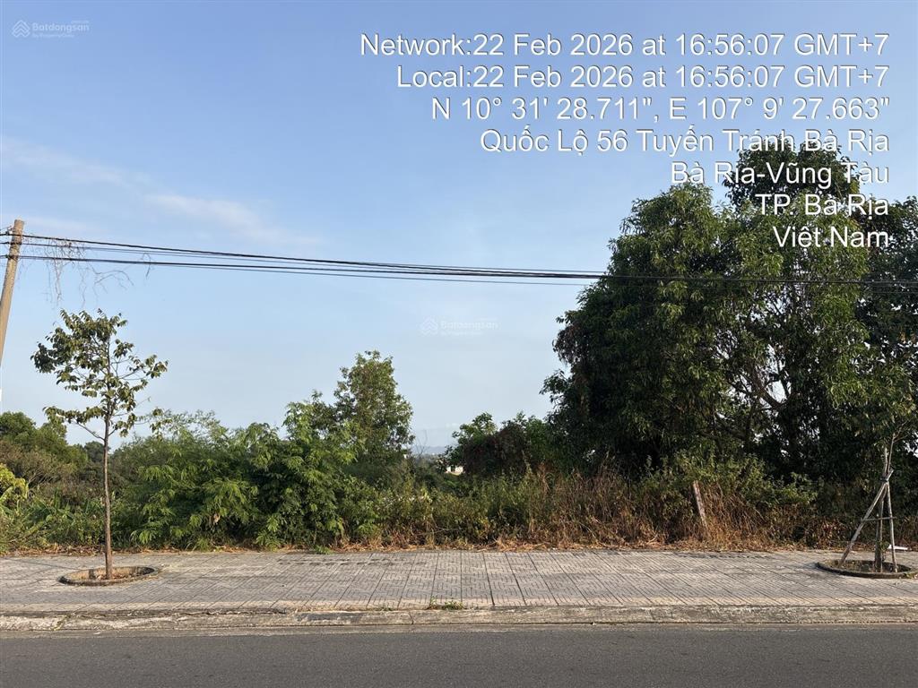 Bán lô đất mặt tiền đường tránh ql56 phường long hương, tp. hcm (bà rịa cũ). 1541m2 giá 16tỷ