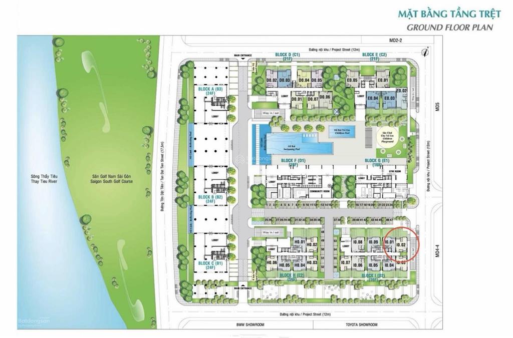 Cho thuê shophouse tại scenic valley 1, 77m2 trong + 44m2 ngoài, giá thỏa thuận