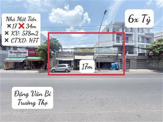 Bán nhà mt đặng văn bi 15,6x25m phù hợp xây building 62 tỉ vị trí đắc địa gần metro. 0968 177 ***