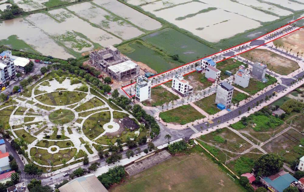 Bán đất đấu giá 107,5 m² x 5m mặt tiền trung tâm thị trấn vân đình, ứng hòa, hà nội, giá 61tr/m2