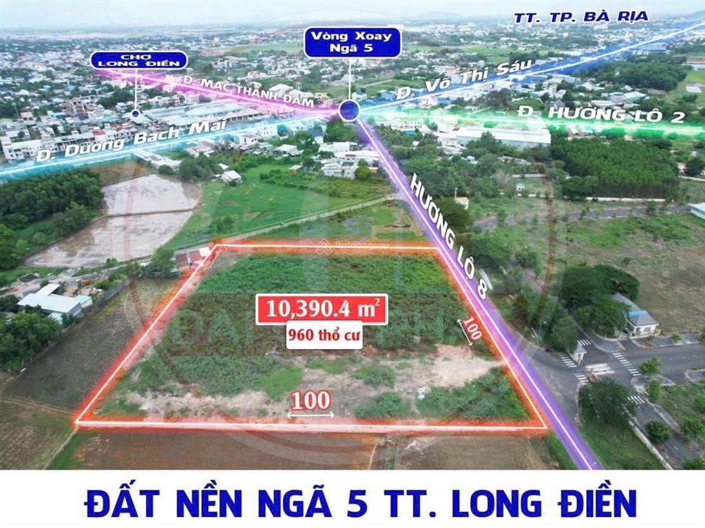 Đất mẫu mặt tiền hương lộ 8  trung tâm xã long điền tp hcm (tt long điền cũ)